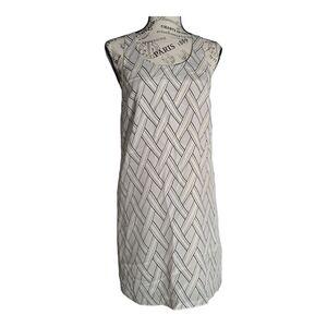 Armani Exchange Black and Cream Patterned Dress